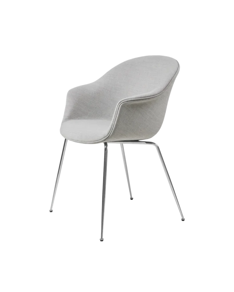 BAT DINING CHAIR – UPHOLSTERED – CONIC BASE