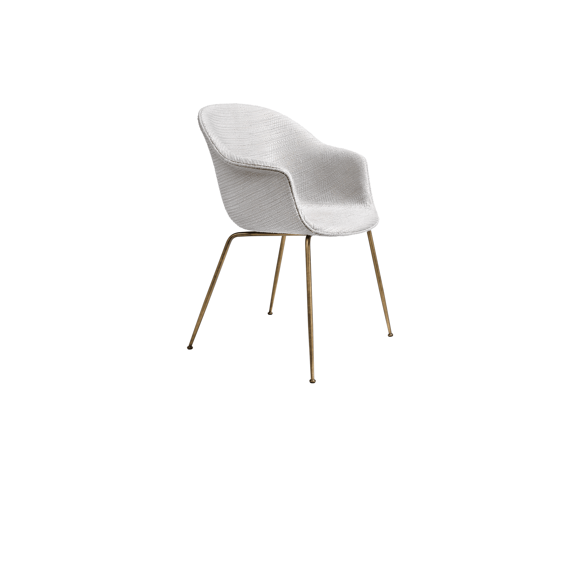 BAT DINING CHAIR – UPHOLSTERED – CONIC BASE