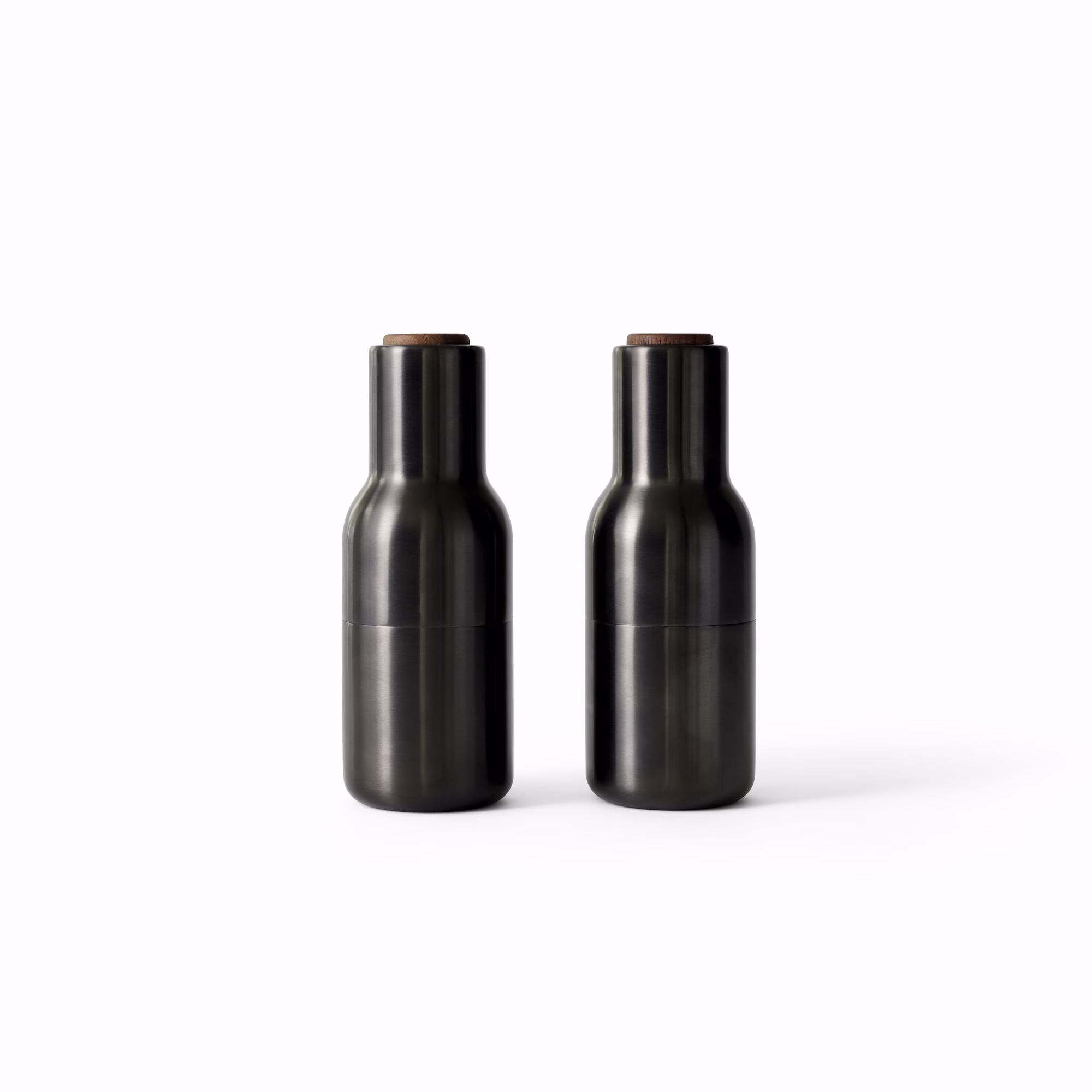 BOTTLE GRINDER, WALNUT LID, BRONZED BRASS, 2-PACK