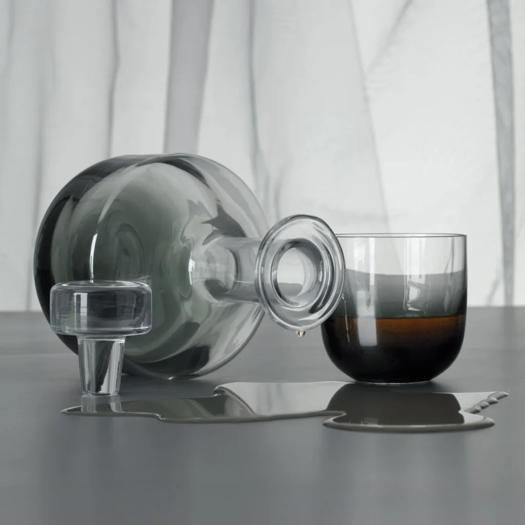 TANK WHISKY GLASSES SET 2 BLACK