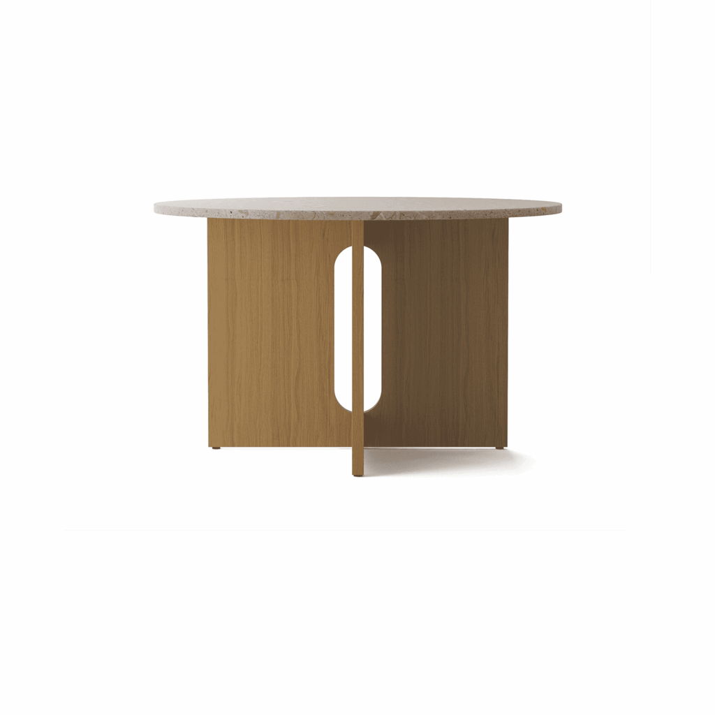 ANDROGYNE DINING TABLE – ROUND – STONE
