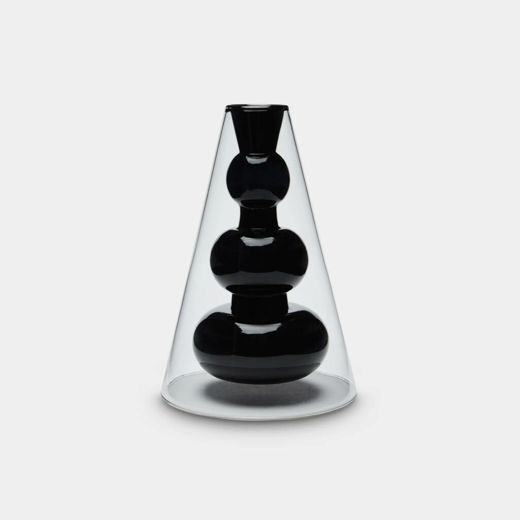 BUMP VASE CONE BLACK