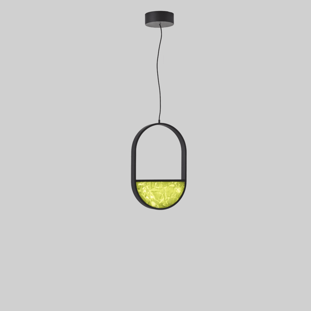 GEOMETRIC OVAL PENDENT