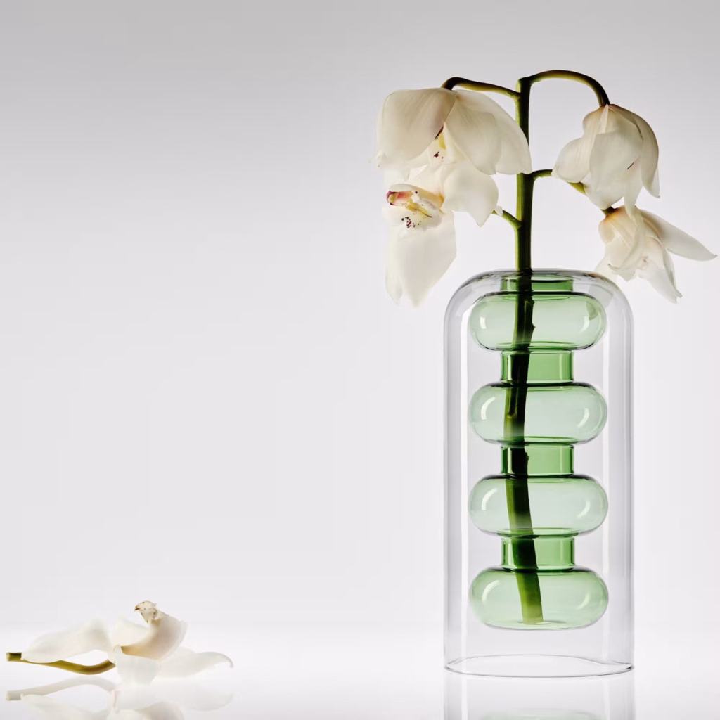 BUMP VASE TALL GREEN