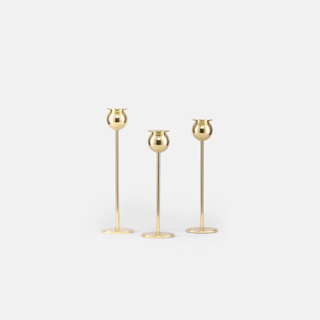 TULIP CANDLEHOLDER SET OF 3 H19/21/23