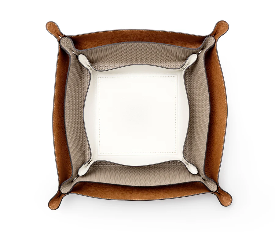 MEDIUM SQUARE TRINKET TRAY 20X20 CM LIVERPOOL 048 TAUPE